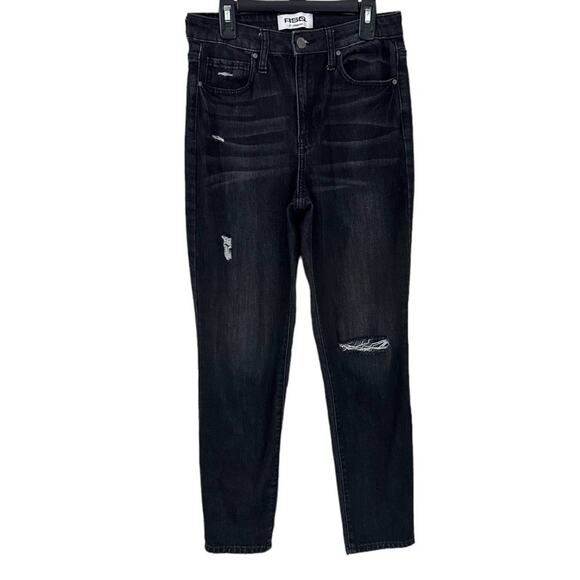 RSQ Denim - RSQ Jeans Womens Size 27 Mom Jeans Distressed Black
